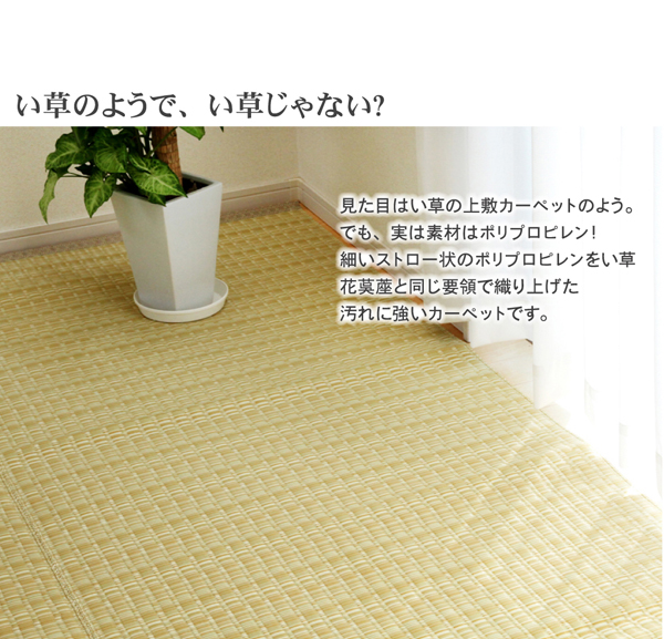 【受注生産品】イケヒコ・コーポレーション(IKEHIKO) 洗える PPカーペット 『バルカン』 ベージュ 江戸間6畳（261×352cm