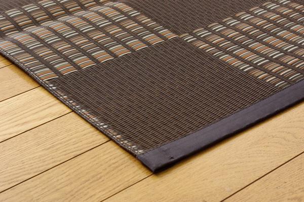 洗える PPカーペット 『ウィード』 江戸間8畳（約348×352cm）BR　角