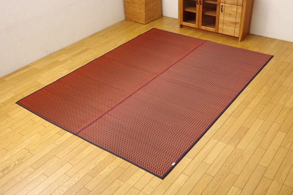 純国産　シンプルい草ラグカーペット 『Fリブロ』 約190×250ｃｍ　RE　全体