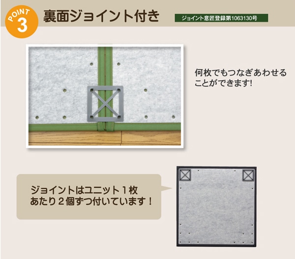 水拭きできる ポリプロピレン ユニット畳 『スカッシュ』　4枚1セット