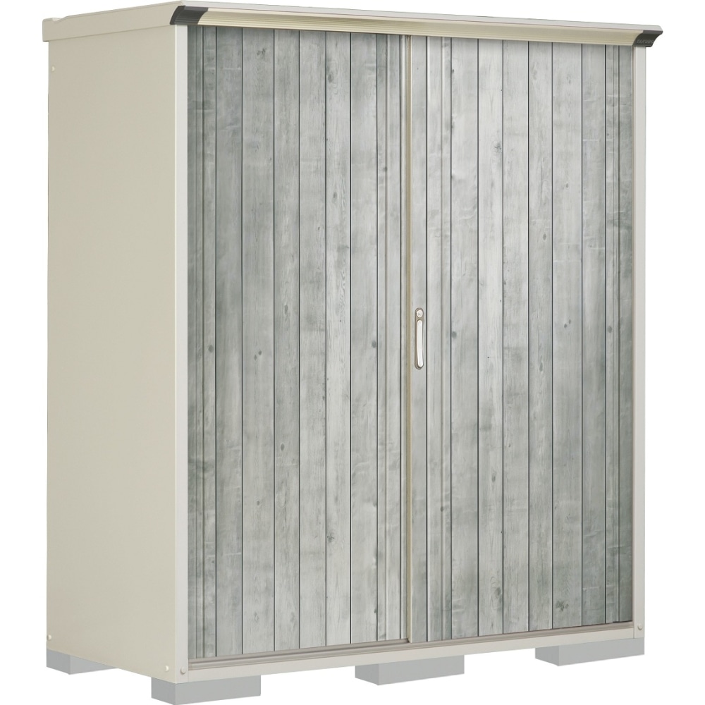 タクボ物置ペインタ　全面棚タイプ　本体色ムーンホワイト　P-177AFE4　WTグレー