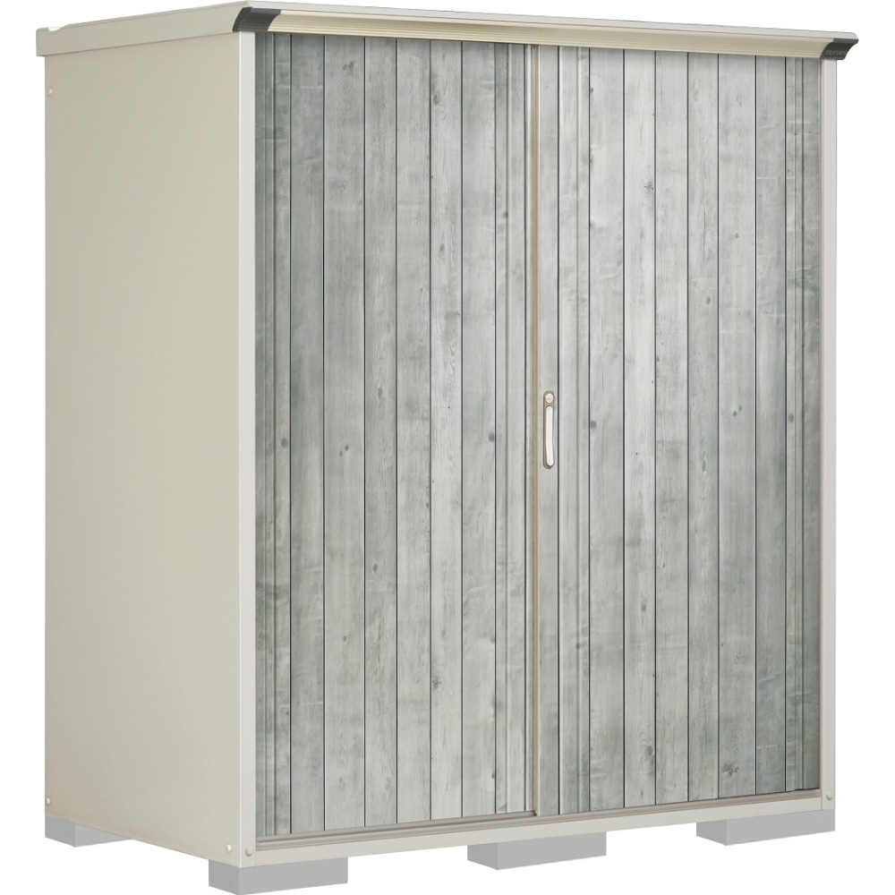 タクボ物置ペインタ　全面棚タイプ　本体色ムーンホワイト　P-179AFE4　WTグレー