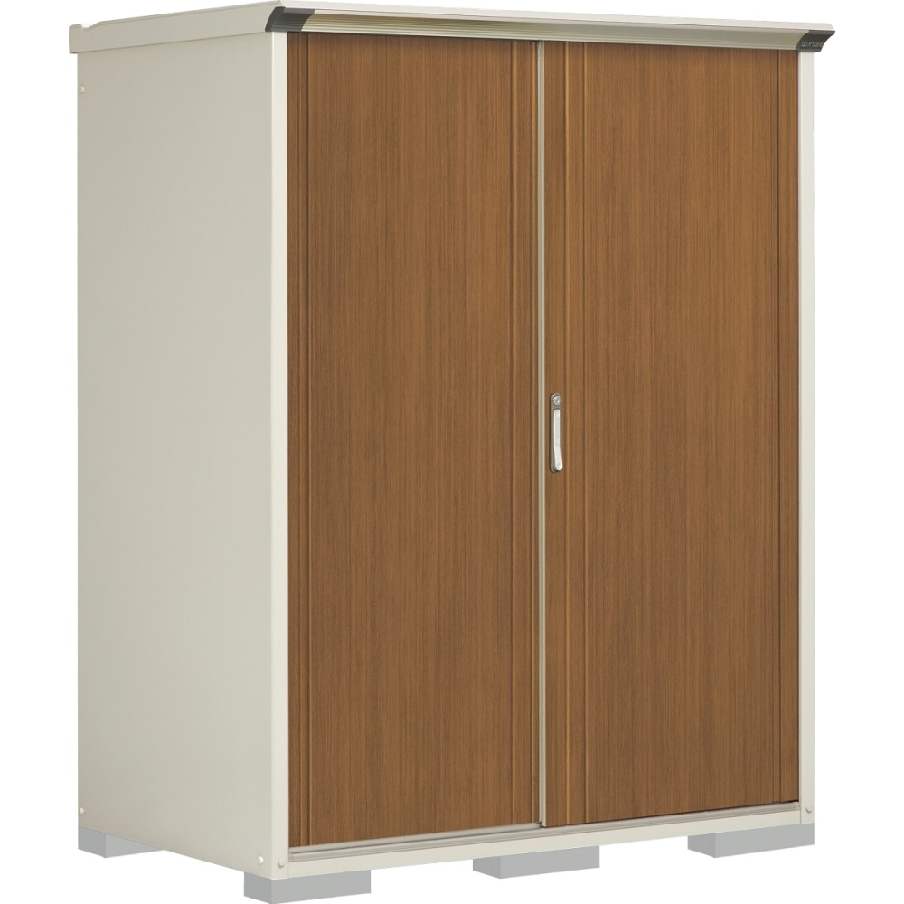 タクボ物置ペインタ　全面棚タイプ　本体色ムーンホワイト　P-159AFE5　WTキャメル