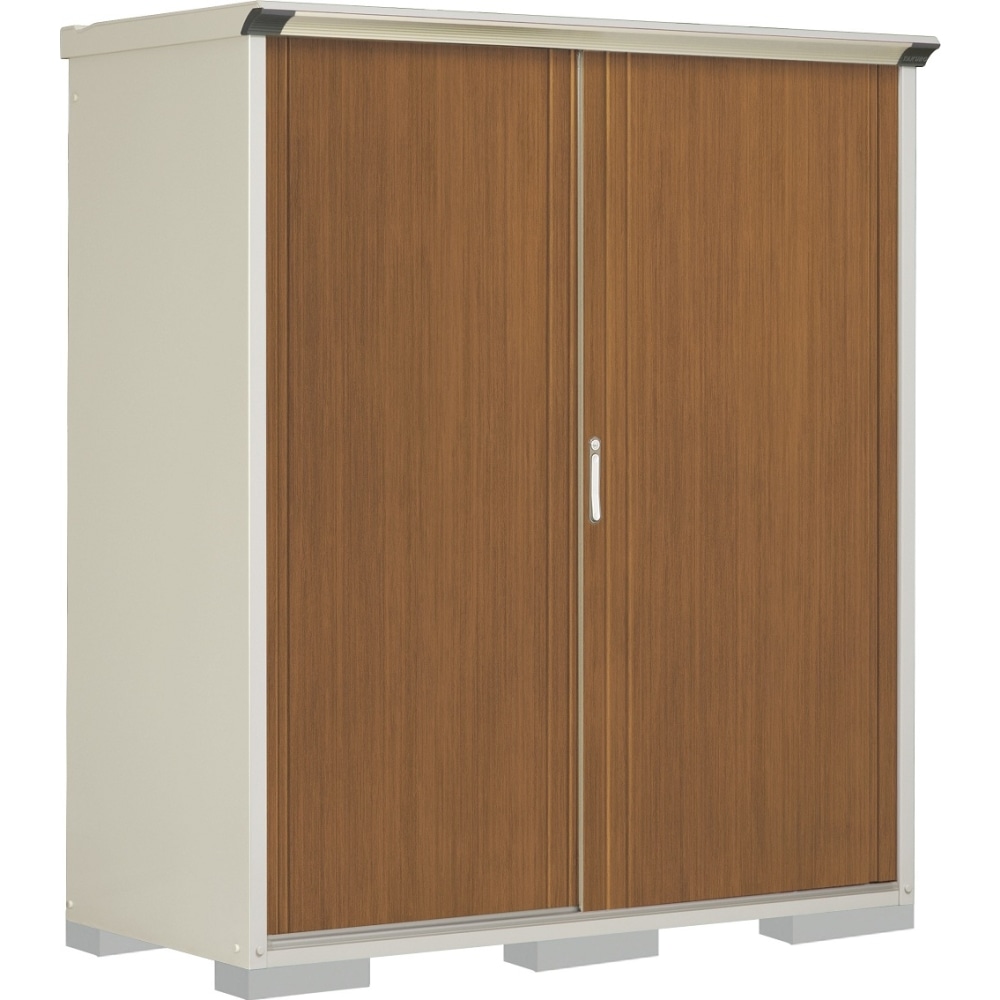 タクボ物置ペインタ　全面棚タイプ　本体色ムーンホワイト　P-177AFE5　WTキャメル