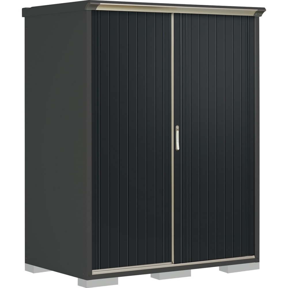 タクボ物置ペインタ　全面棚タイプ　本体色アイボリーブラック　PY-159AFE1　SDメタル