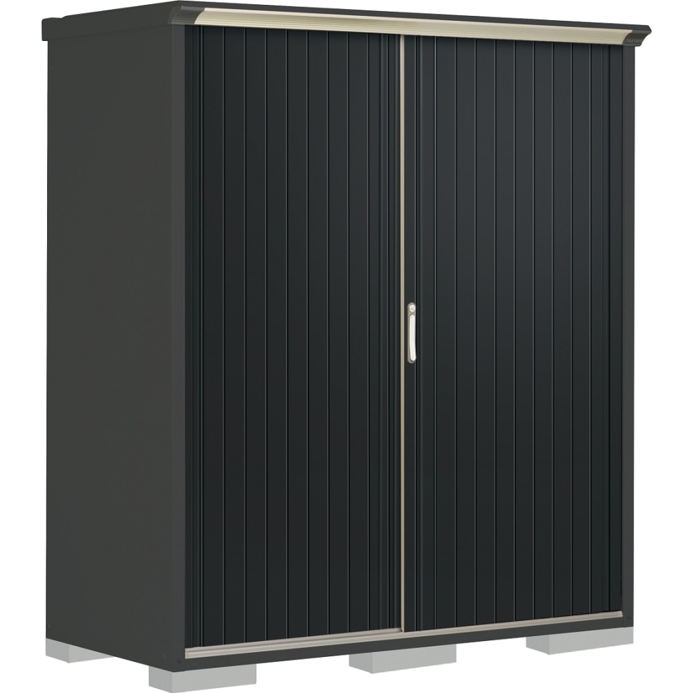 タクボ物置ペインタ　全面棚タイプ　本体色アイボリーブラック　PY-177AFE1　SDメタル