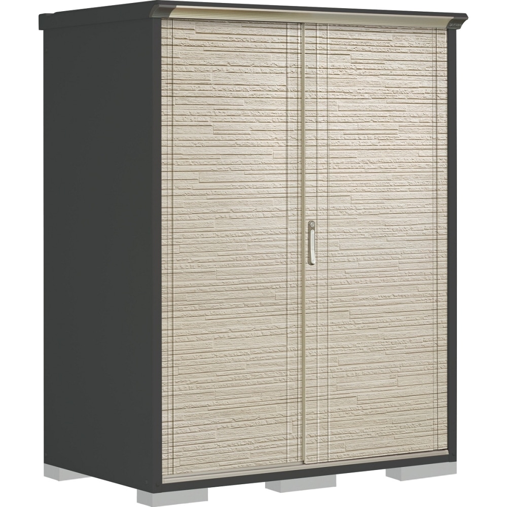 タクボ物置ペインタ　全面棚タイプ　本体色アイボリーブラック　PY-159AFE2　SDセラミック