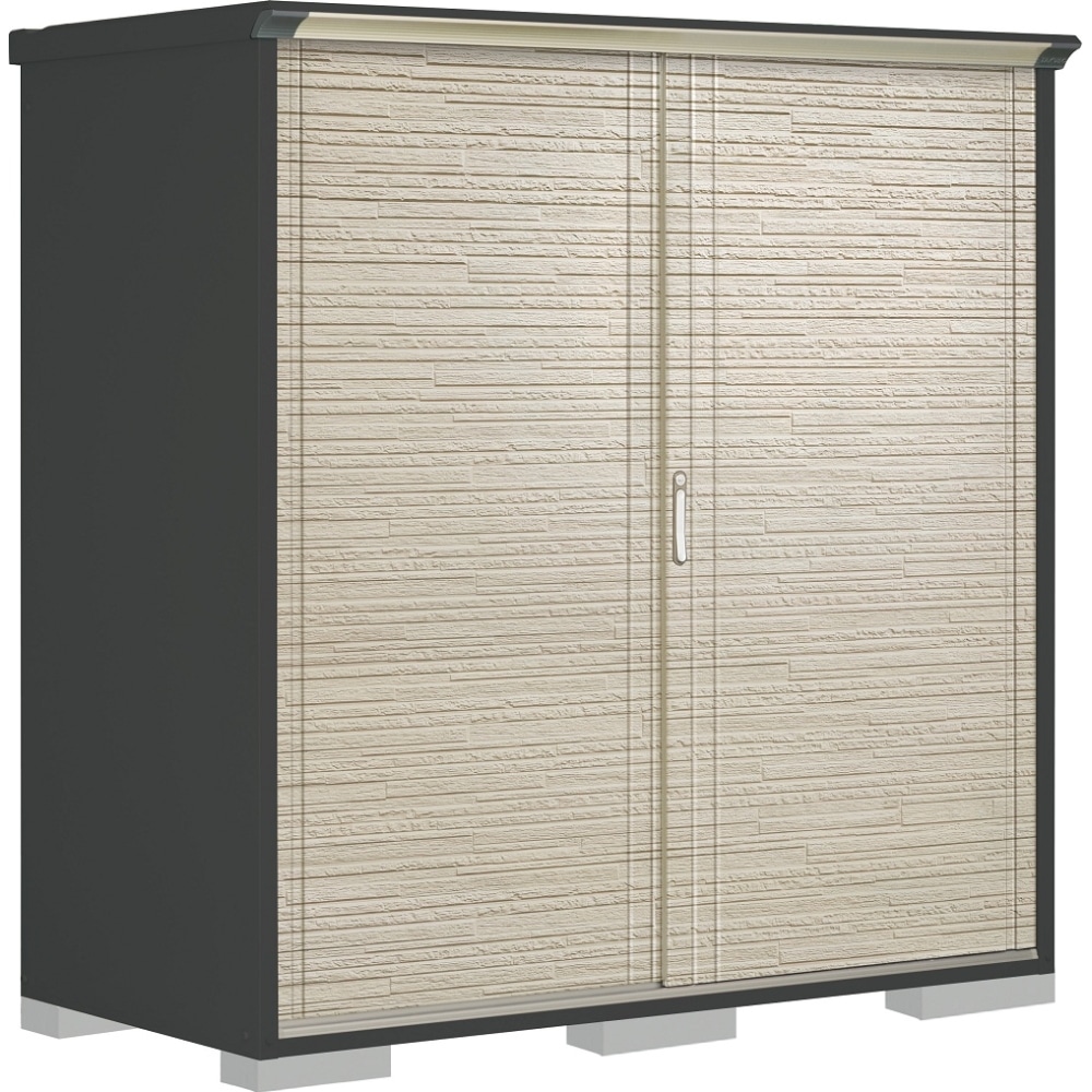 タクボ物置ペインタ　全面棚タイプ　本体色アイボリーブラック　PY-199AFE2　SDセラミック