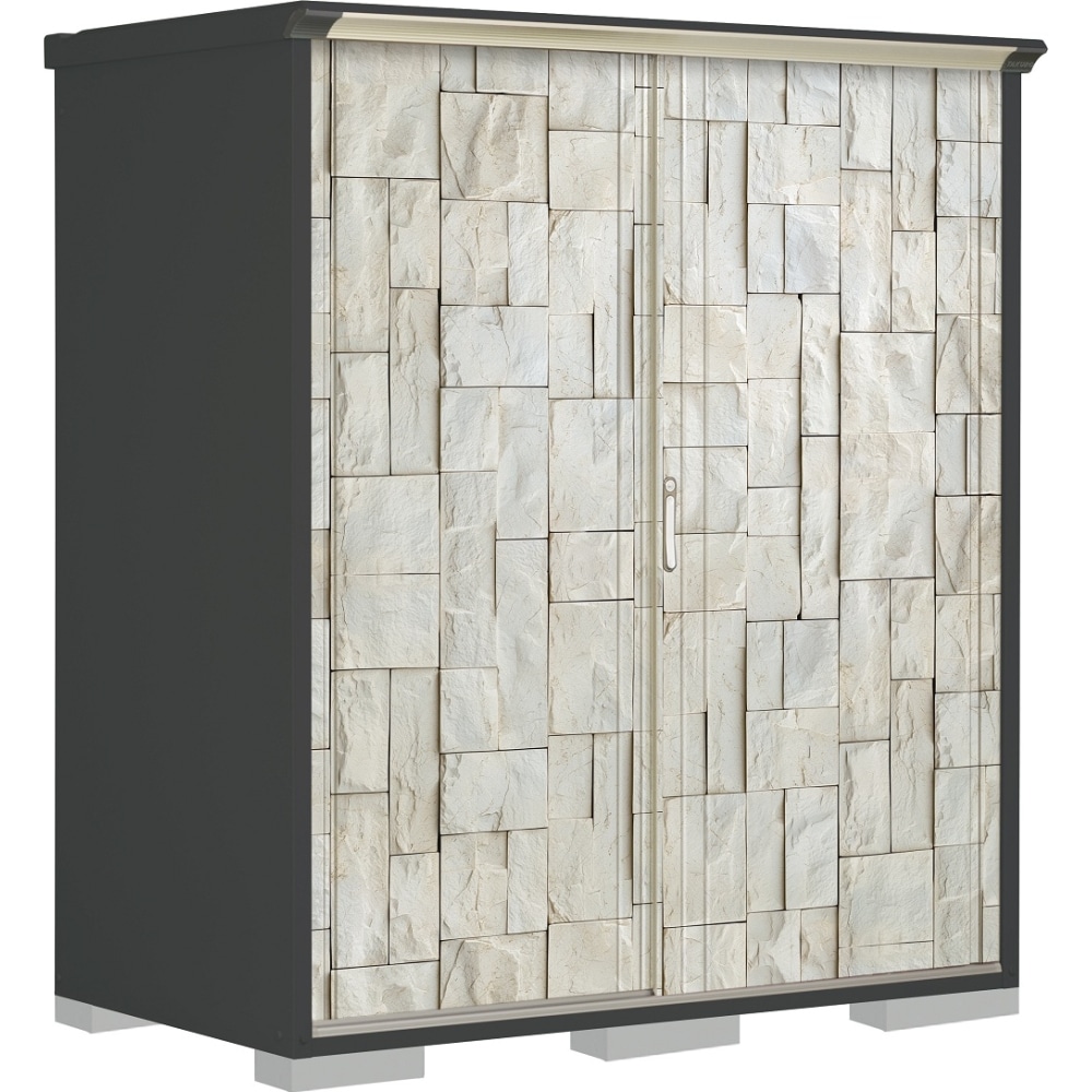 タクボ物置ペインタ　たて置きタイプ　本体色アイボリーブラック　PY-179ATE3　SDストーン