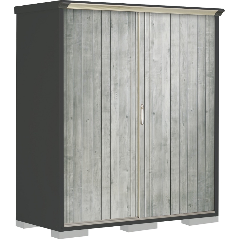 タクボ物置ペインタ　たて置きタイプ　本体色アイボリーブラック　PY-177ATE4　WTグレー