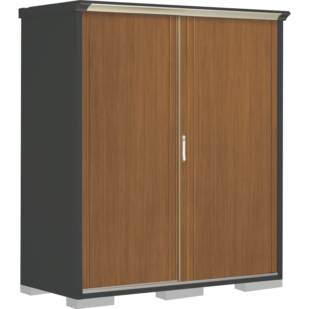 タクボ物置ペインタ　たて置きタイプ　本体色アイボリーブラック　PY-177ATE5　WTキャメル