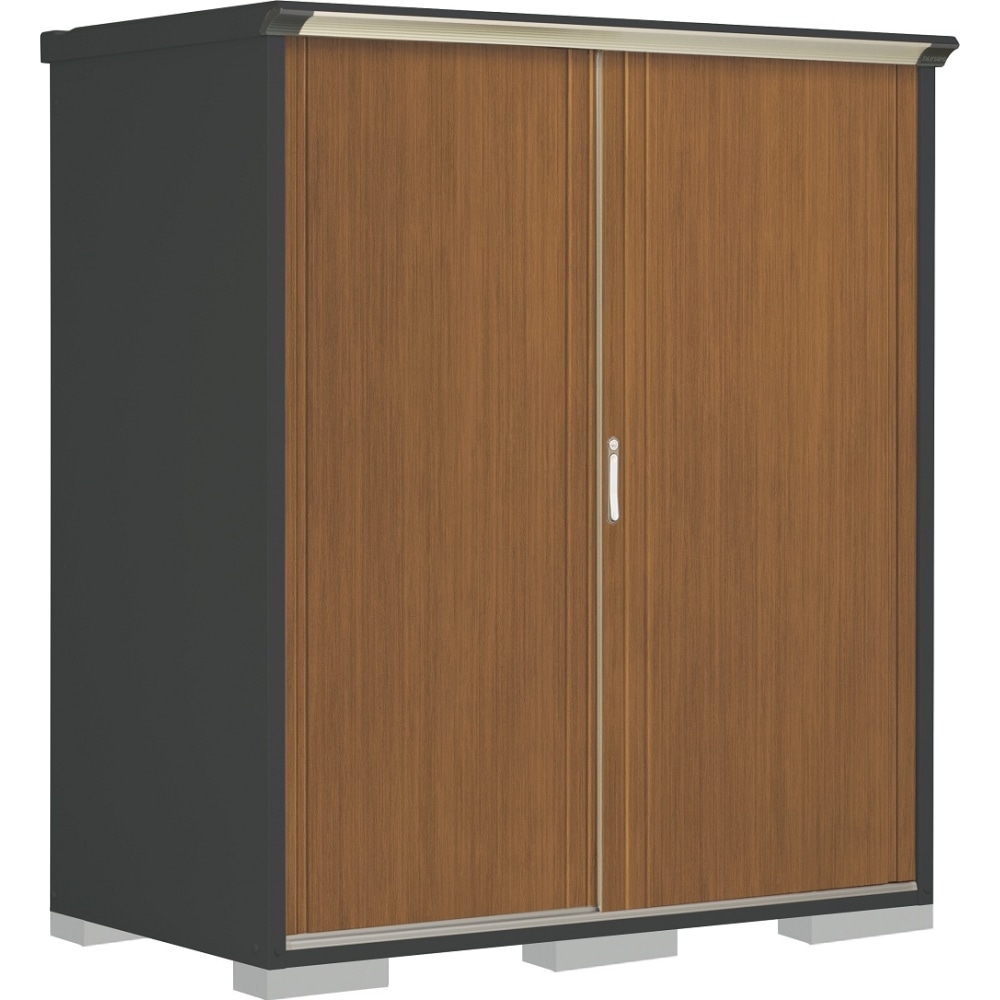 タクボ物置ペインタ　たて置きタイプ　本体色アイボリーブラック　PY-179ATE5　WTキャメル