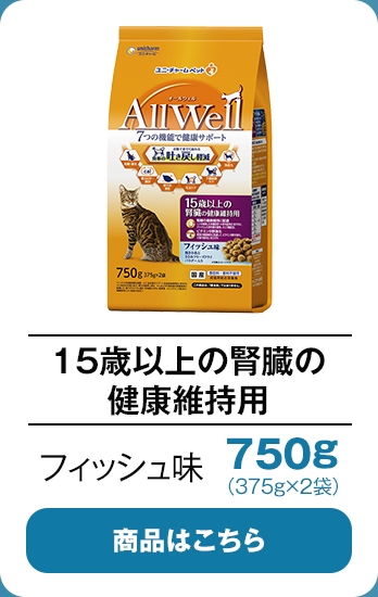 15歳以上の腎臓の健康維持用750gフィッシュ味