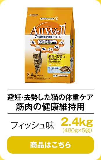 避妊・去勢した猫の体重ケア　筋肉の健康維持用2.4kgフィッシュ味