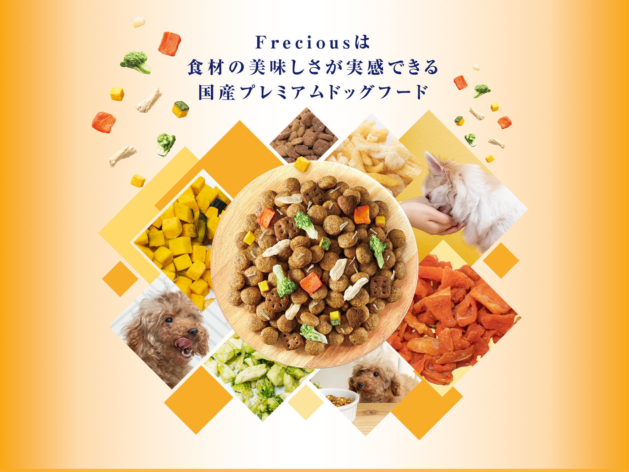 Freciousは食材の美味しさが実感できる国産プレミアムドッグフード