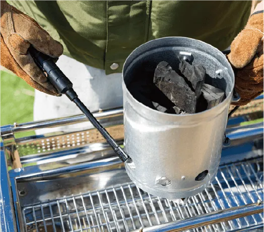 火がついたらグリルへ