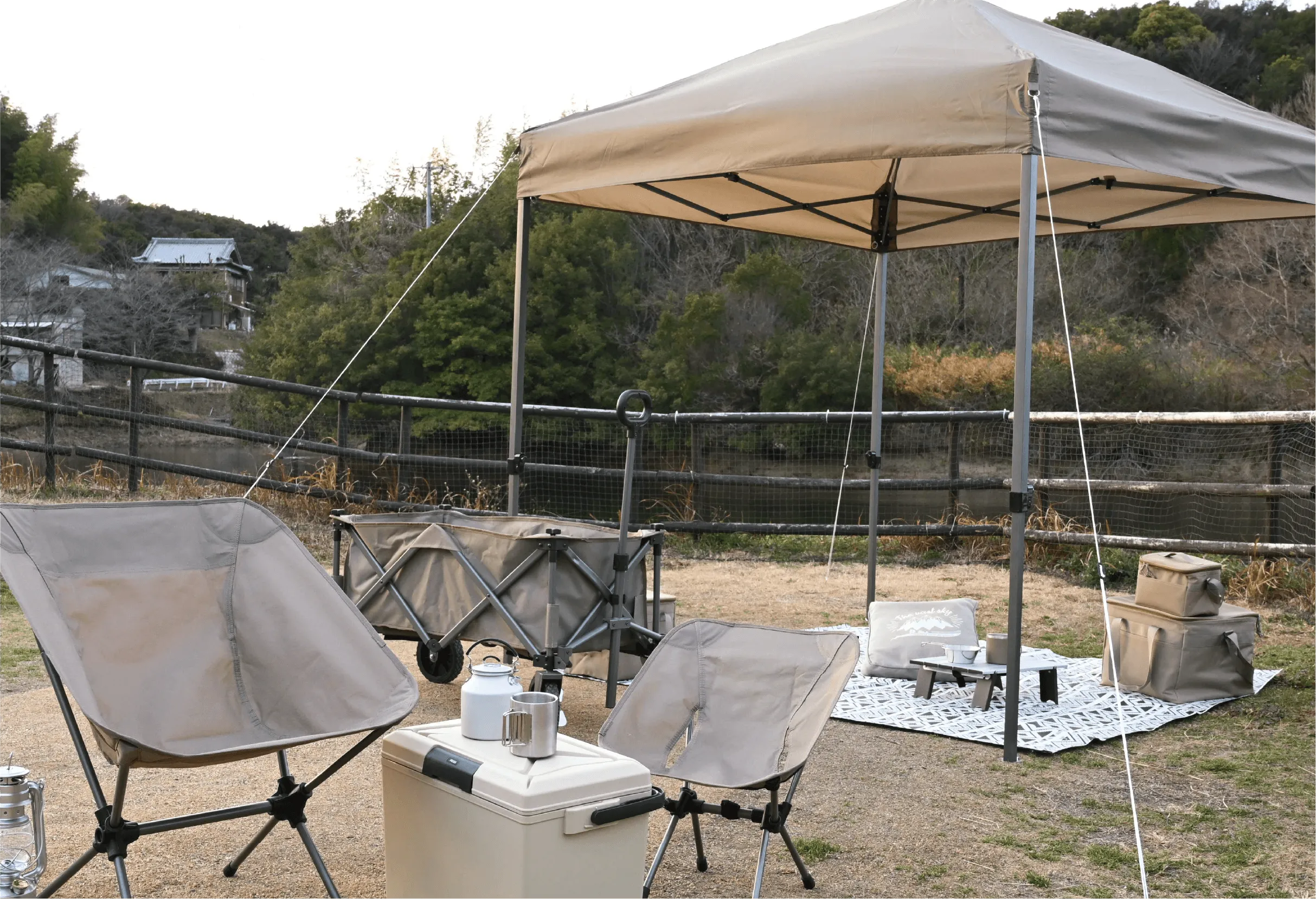 タープ派の設営イメージ