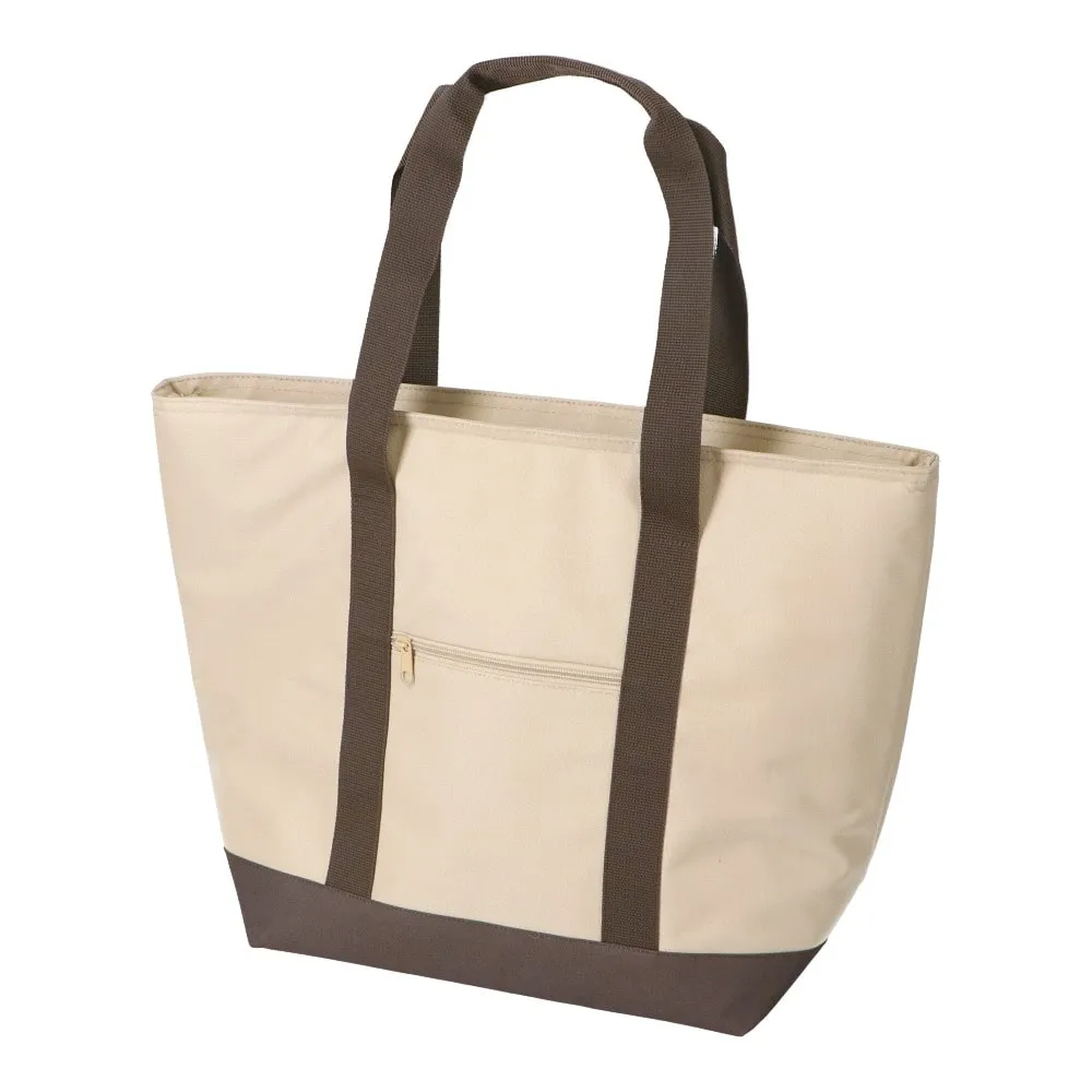 トートクーラーバッグベージュ