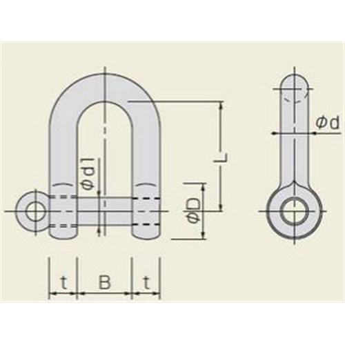 ユニクロねじシャクル　２２ｍｍ