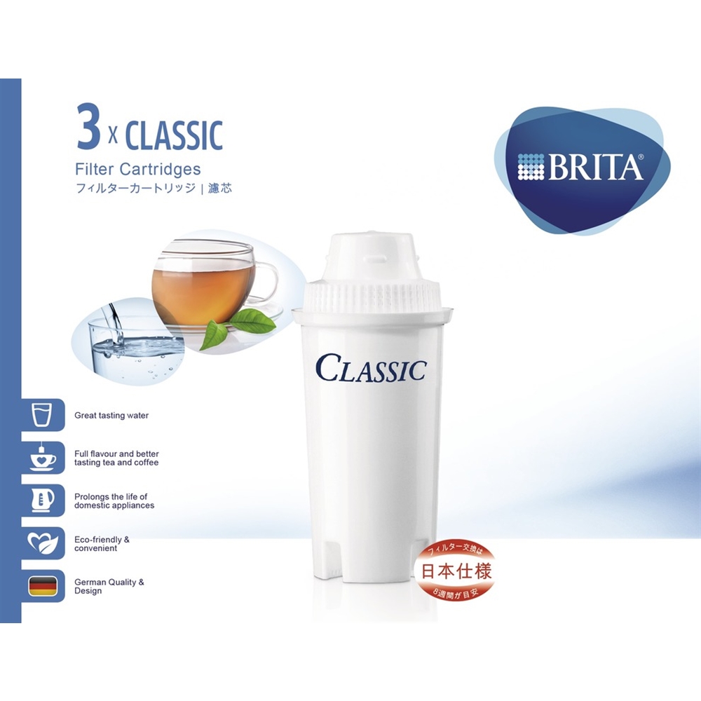 BRITA（ブリタ）　ポット型　浄水器　クラシック交換用フィルター３個セット　ＢＪＣ３