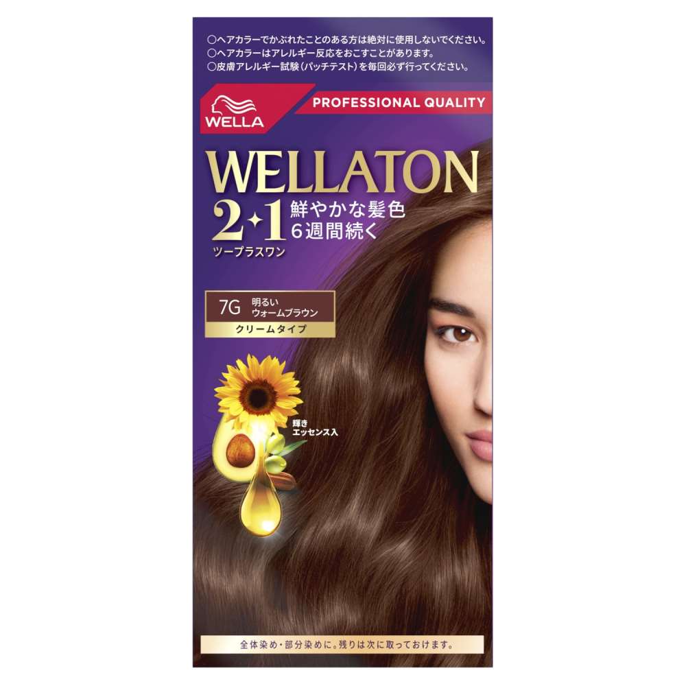 ウエラジャパン　ウエラトーン２+１　クリームタイプ　7G(明るいウォームブラウン) 明るいウォームブラウン