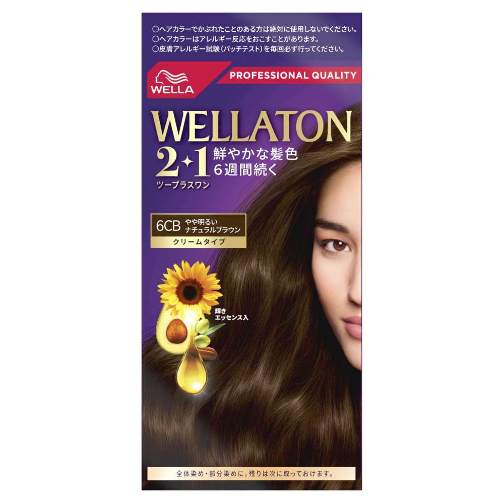ウエラジャパン　ウエラトーン２+１　クリームタイプ　6CB(やや明るいナチュラルブラウン) やや明るいナチュラルブラウン