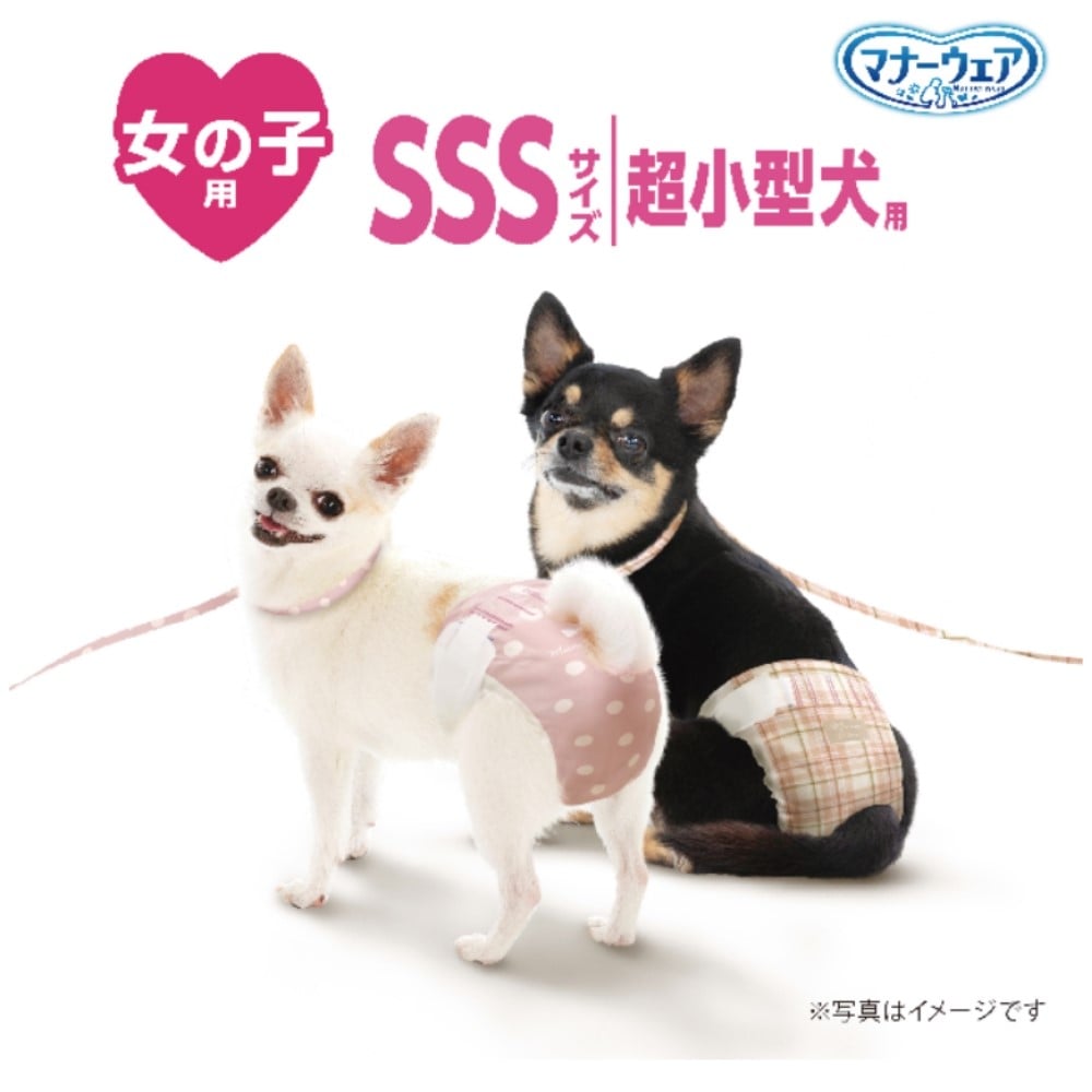 ユニ・チャーム　マナーウェア 女の子用 SSS ドットチェック 42枚　×１２セット