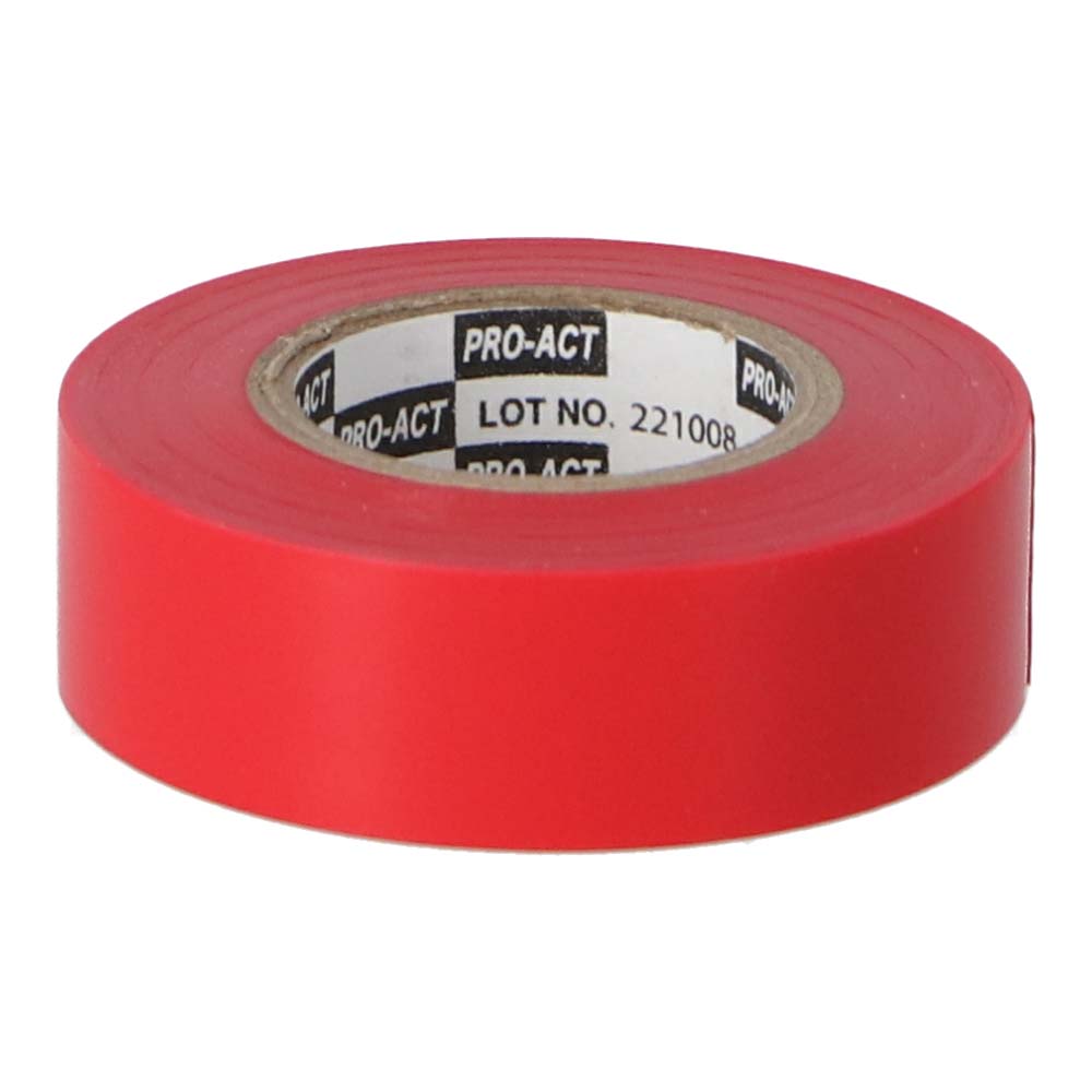 PROACT 絶縁テープ　赤６Ｐ　約幅１９ｍｍ×１０ｍ 赤 ６Ｐ