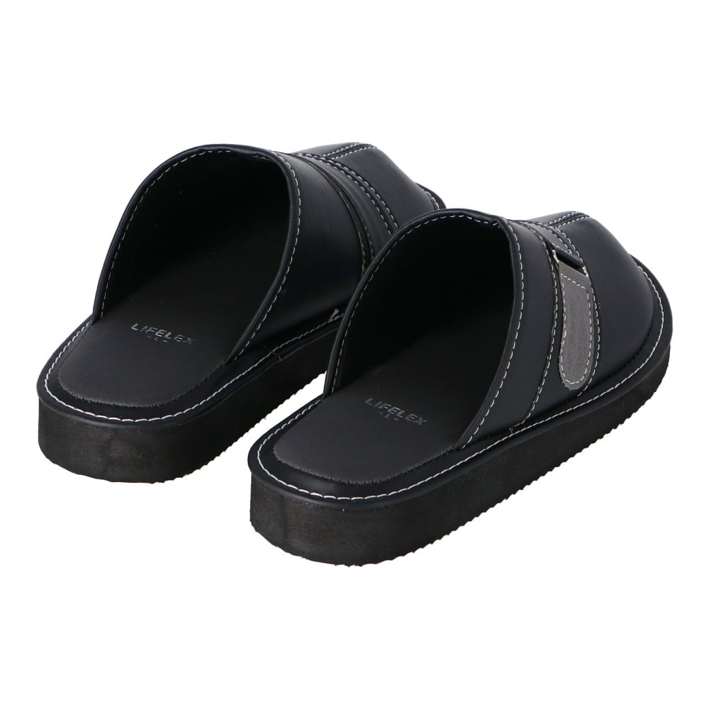 LIFELEX　紳士防寒サンダル　低反発　ブラック　Ｌ　２６．０－２６．５ｃｍ Ｌ　２６．０－２６．５ｃｍ