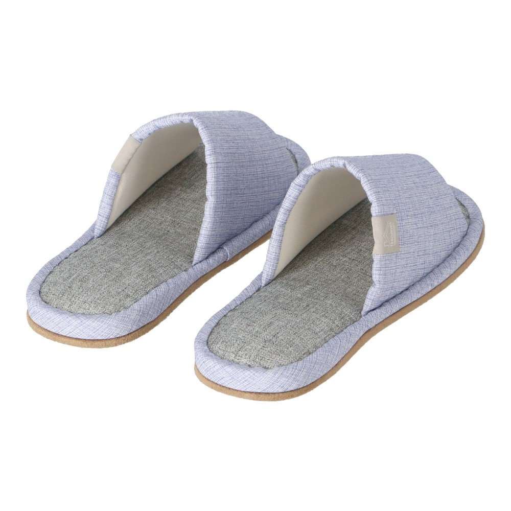 LIFELEX　シャンブレースリッパ　ブルー　Ｌ L