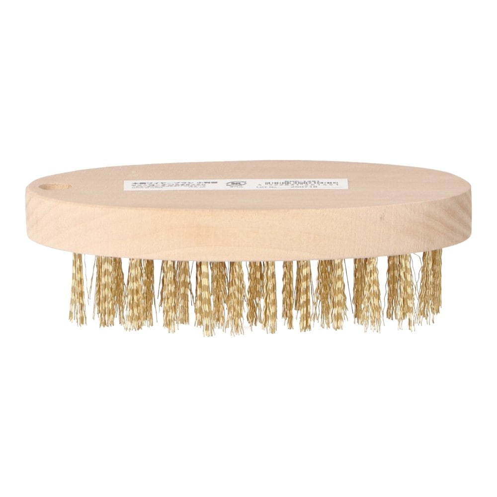 PROACT　木柄ワイヤーブラシ　小判型　金メッキ線 小判型