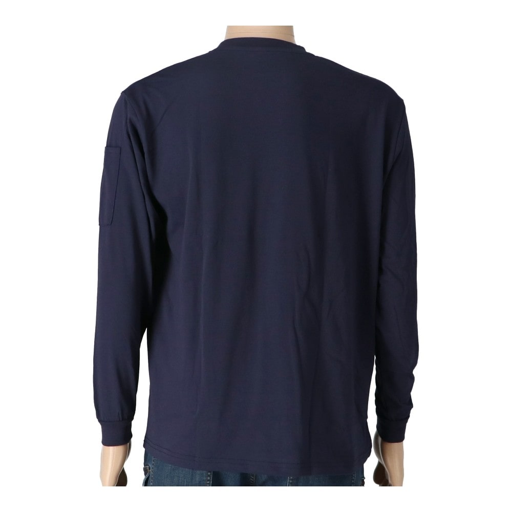 PROACT　綿混ワーク丸首Ｔ　ネイビー　Ｍ M