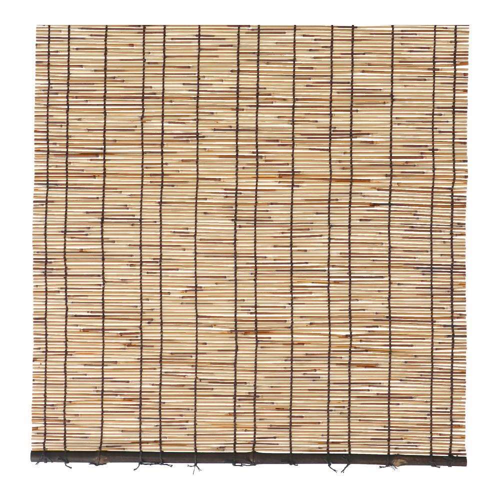 LIFELEX　丈夫な黒丸竹いぶしすだれ　60×135 60×135