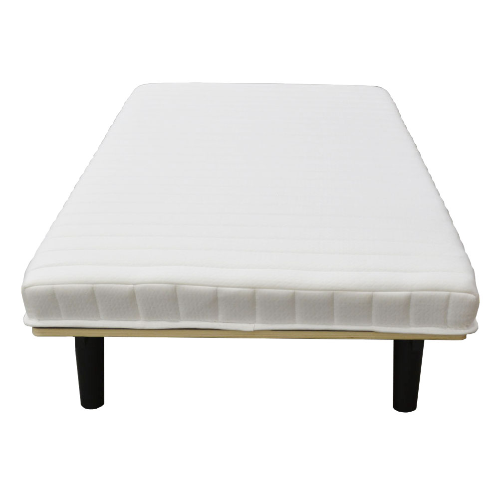 LIFELEX　脚付きボンネルコイル　マットレス　Ｓ９５１９５－３６　ホワイト／ブラック