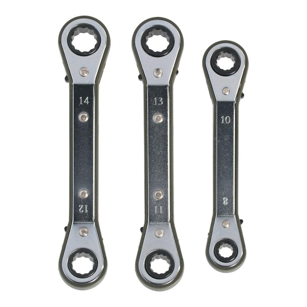 PROACT　板ラチェットレンチ　角度付　３本セット　８×１０ｍｍ、１１×１３ｍｍ、１２×１４ｍｍ