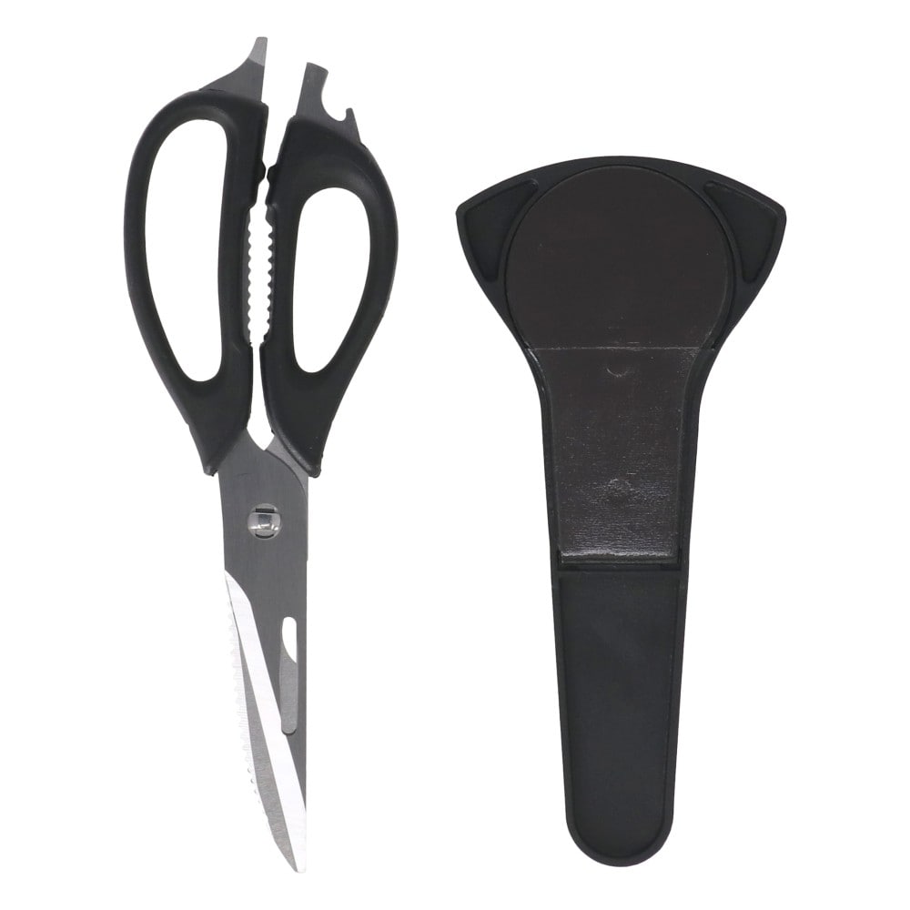 LIFELEX　多機能ステンレスキッチンハサミ　ケース付き　３０ＫＨ　シルバー（刃）ブラック（持ち手）