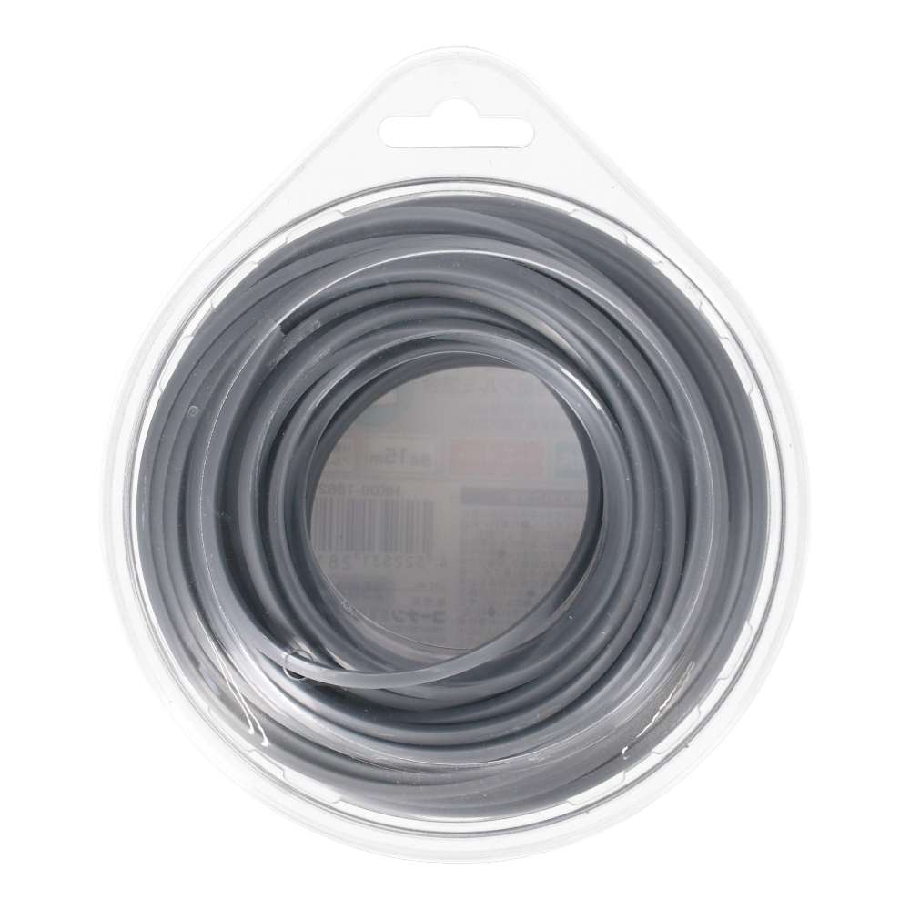 LIFELEX　ナイロンコード四角型アルミ混合　２．４ｍｍ×１５ｍ 2.4mm×15m