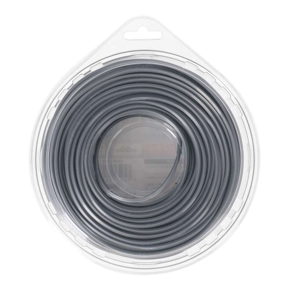 LIFELEX　ナイロンコード四角型アルミ混合　２．４ｍｍ×５０ｍ 2.4mm×50m