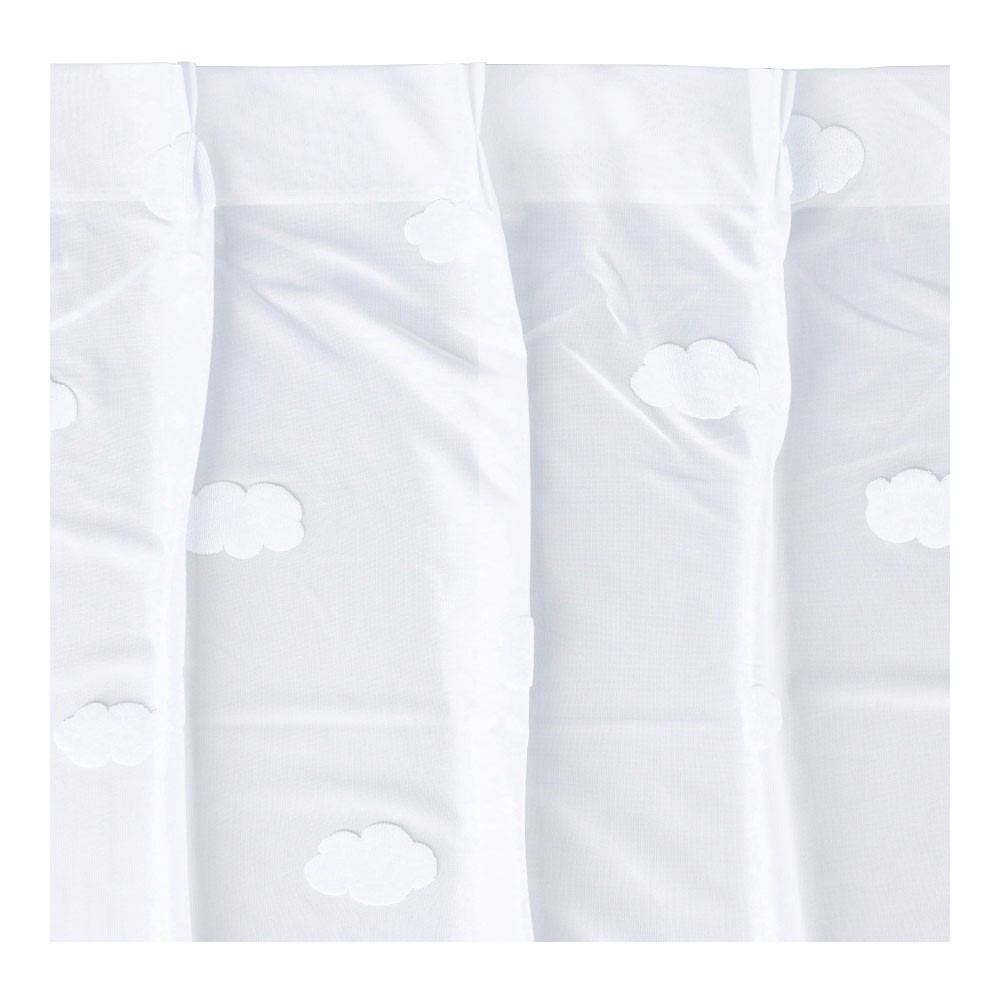 LIFELEX　パイルレースカーテン　クラウド　１００×１０８ｃｍ　ホワイト 幅100×丈108ｃｍ