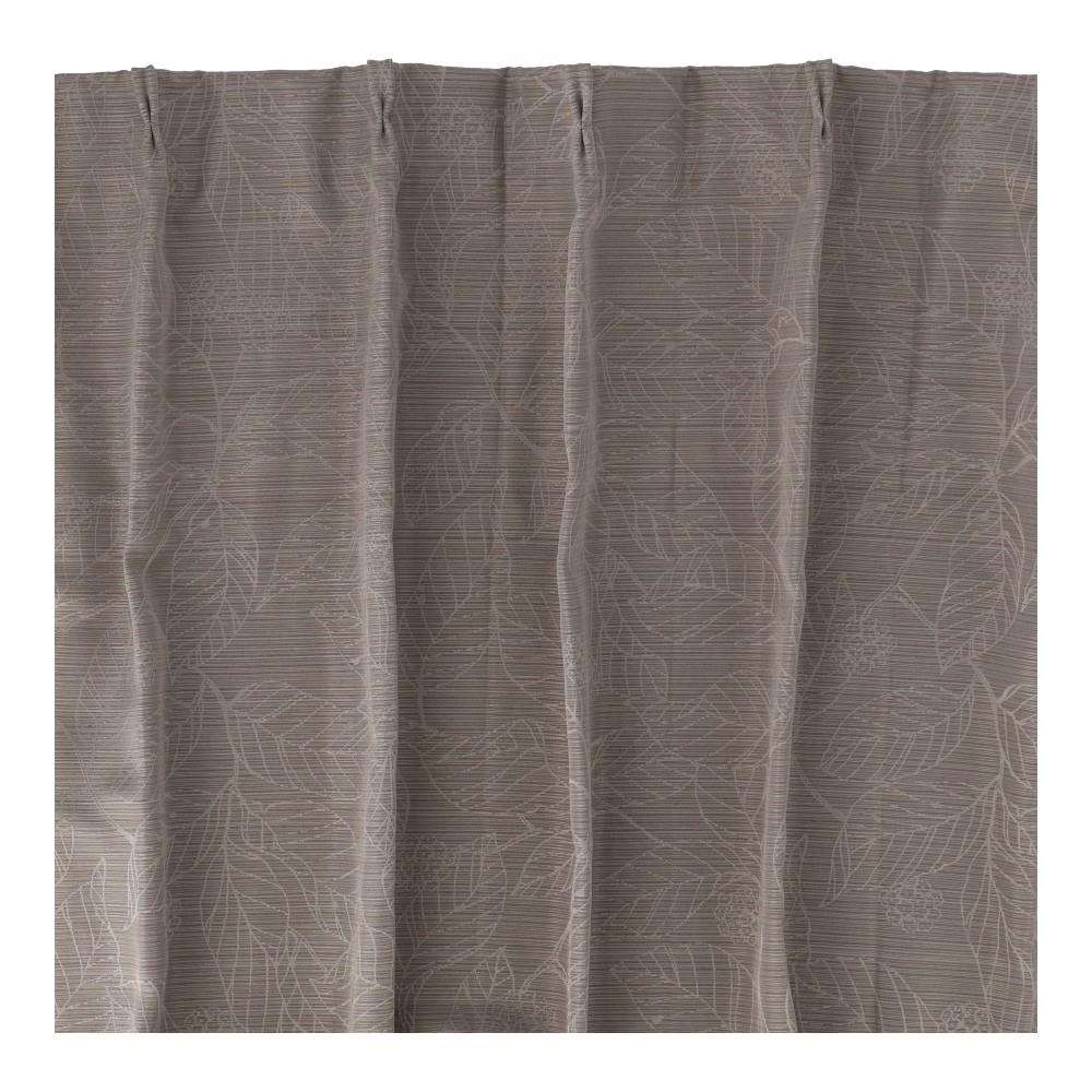 LIFELEX　遮光＋遮熱・保温カーテン　ヴェイン　２枚組（タッセル付き）　１００×１１０　モカ 幅100×丈110ｃｍ