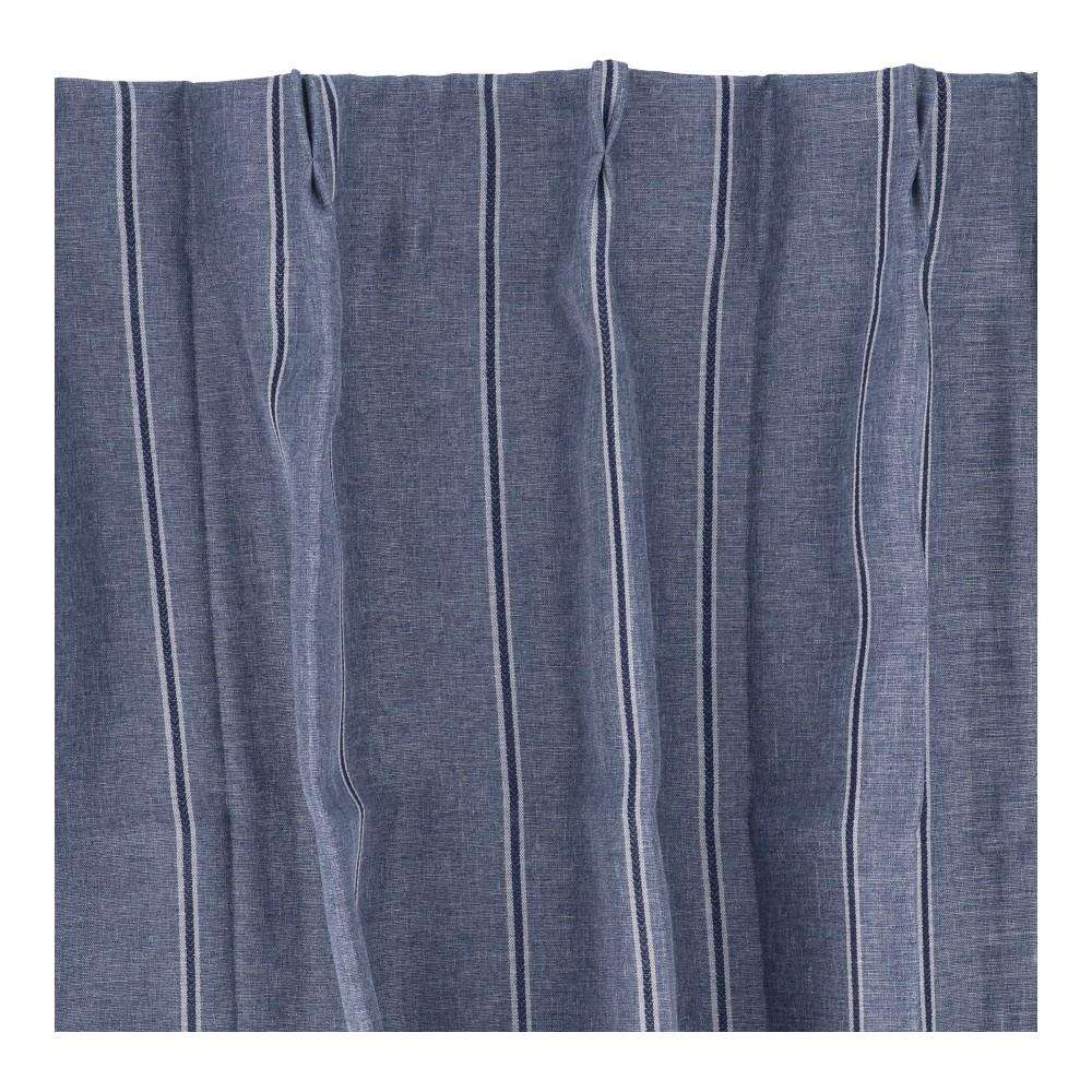 LIFELEX　遮光遮熱保温カーテン　ライン　１００×１３５ｃｍ　ネイビー　２枚組 幅100×丈135ｃｍ