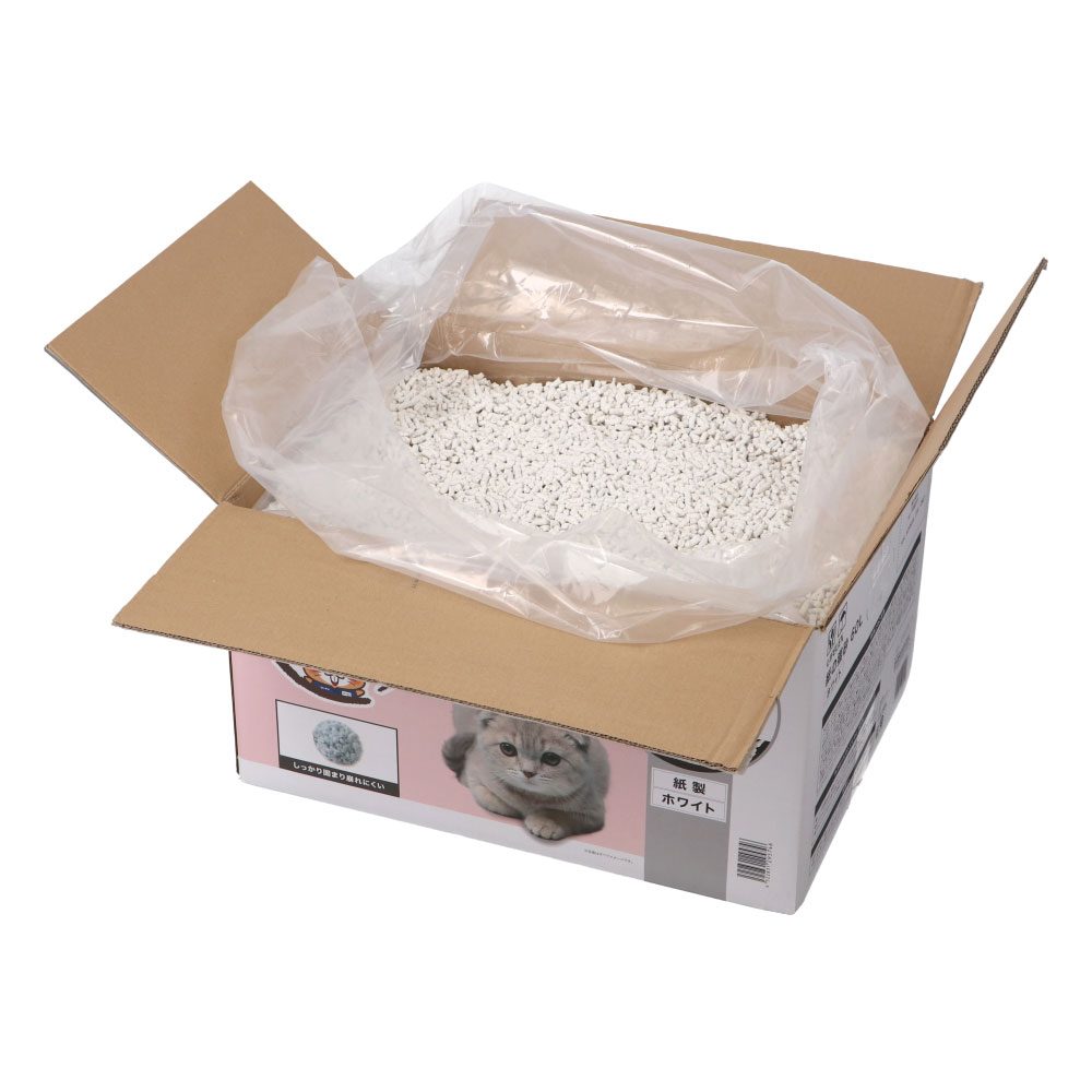 LIFELEX 紙の猫砂 ホワイト 60L ケース販売 ホワイト 60Lケース