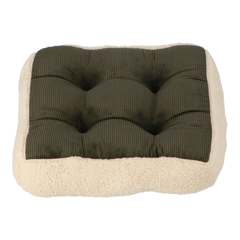 LIFELEX　マチ付きクッション　コルデ３　３８×３８×１０　カーキ コルデ３　カーキ