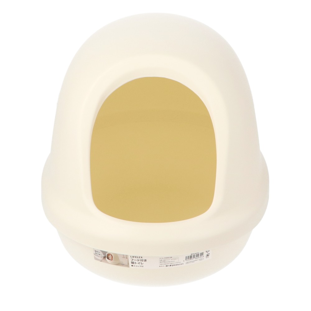 LIFELEX　フード付き猫トイレ　ＩＲ１２－９３４４　アイボリー