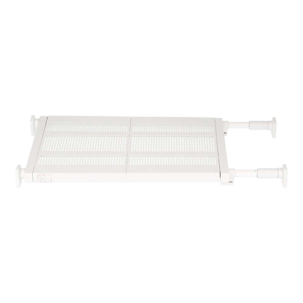 LIFELEX 伸縮突張カバー棚 ワイド マットホワイト 65～95cm HH21-6885 ワイド