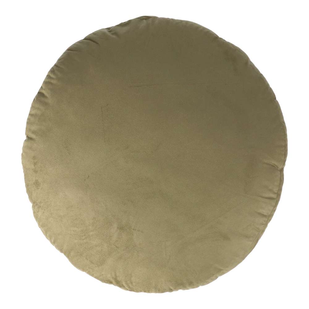 LIFELEX　とろモチラウンドクッション　６０×６０　カーキ カーキ ６０×６０