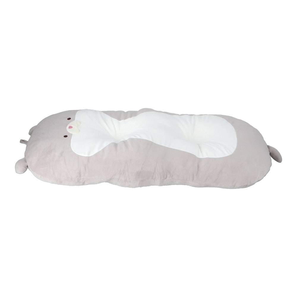 LIFELEX　モチモチアニマルロングクッション　カワウソ　グレー カワウソ・グレー