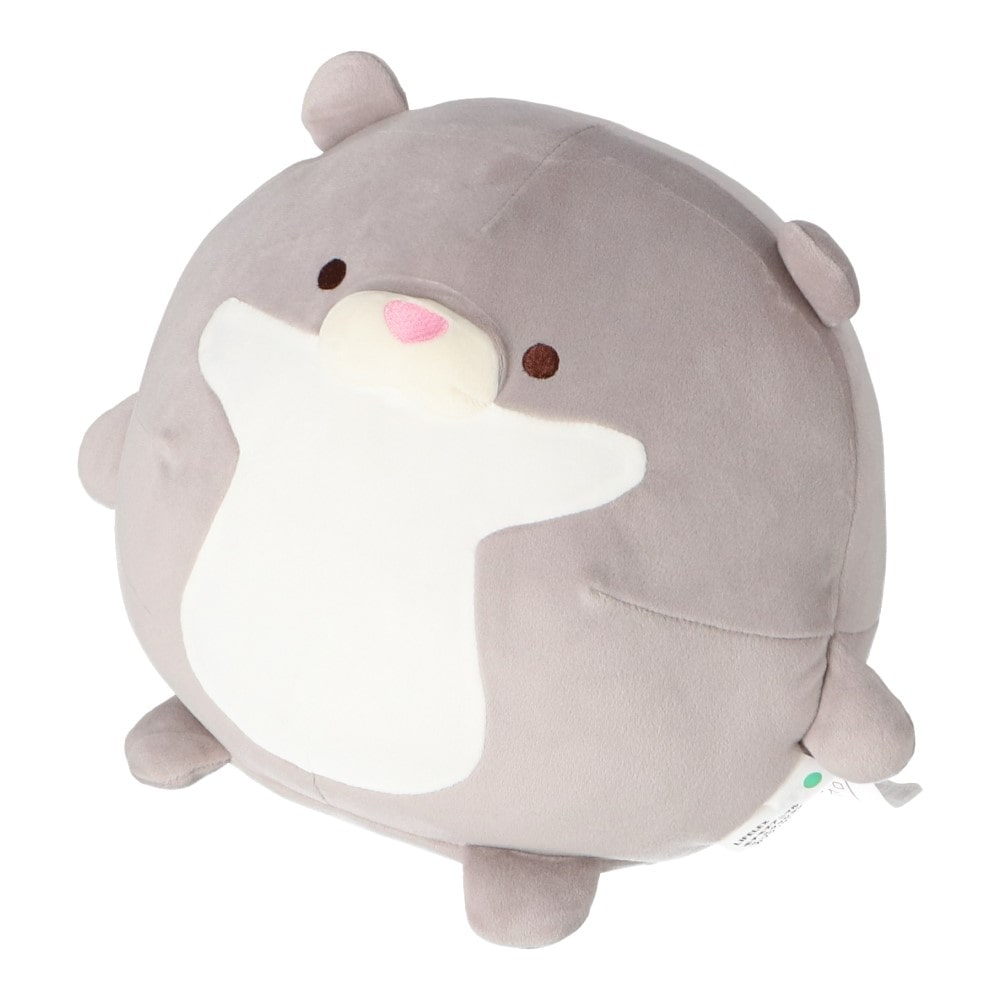 LIFELEX　モチモチアニマルボールクッション　カワウソ　グレー カワウソ・グレー