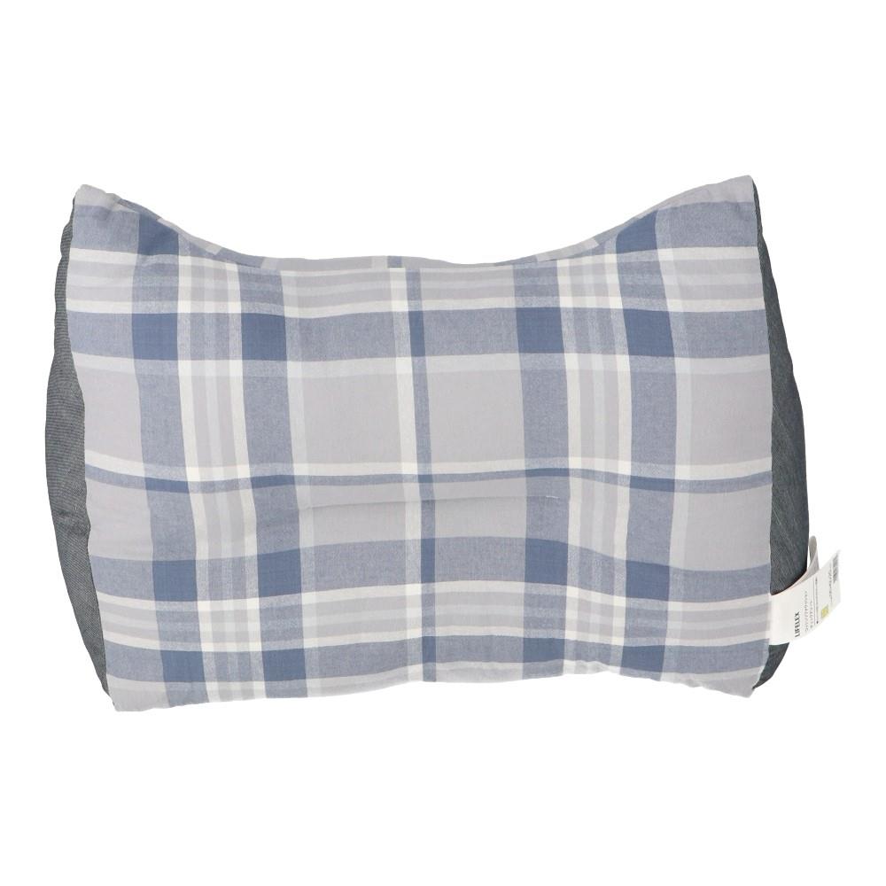 LIFELEX　ウォッシュコットンソファクッション　チェック　ネイビー ネイビー