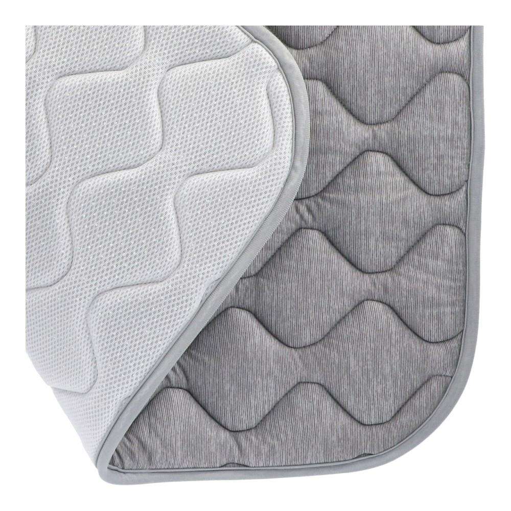 LIFELEX 強冷感＋防ダニ・制菌防臭キルトラグ 約90×185cm グレー 90×185